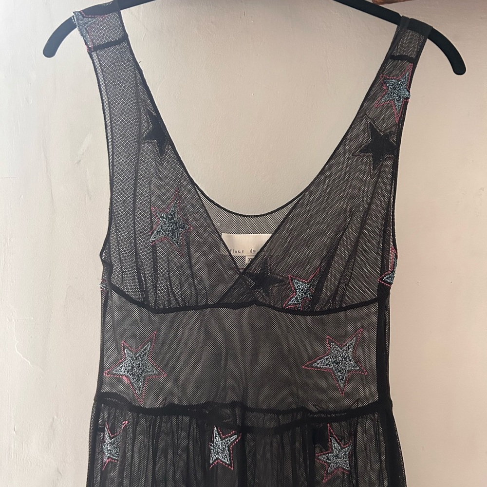 Fleur du Mal Black Mesh Chemise